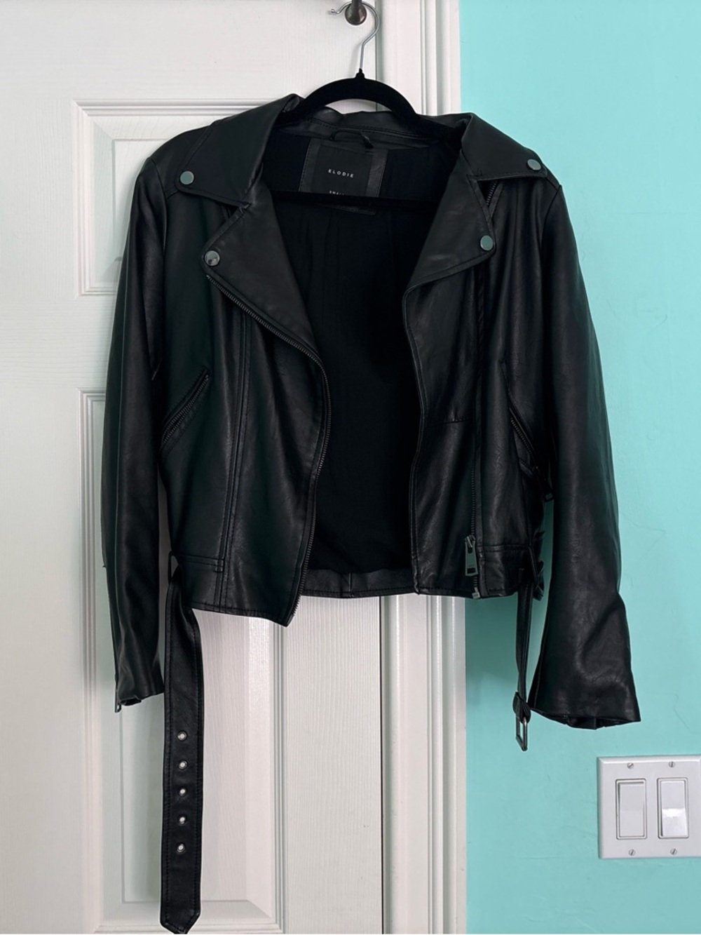 Elodie Faux Leather Moto Jacket!